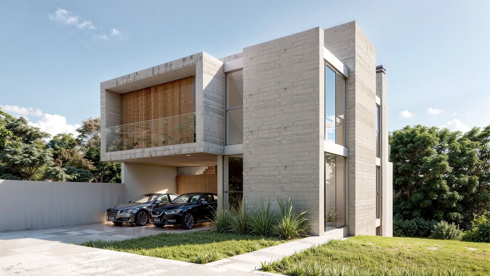 Residência com garagem integrada